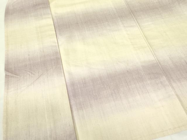 平和屋着物▽上質な紬　単衣　横段文　正絹　逸品　DABF3168op