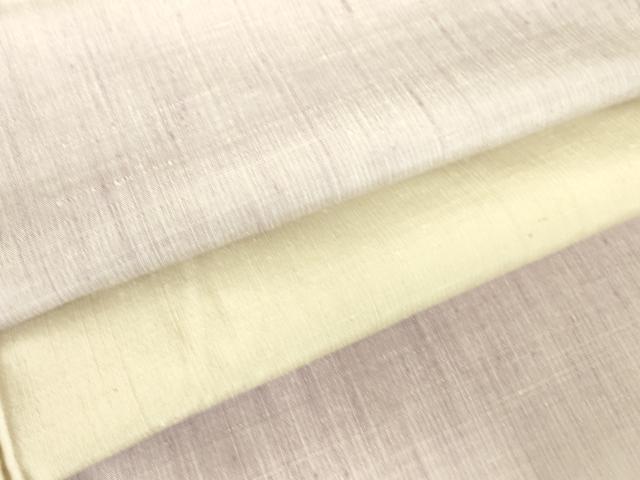 平和屋着物▽上質な紬　単衣　横段文　正絹　逸品　DABF3168op