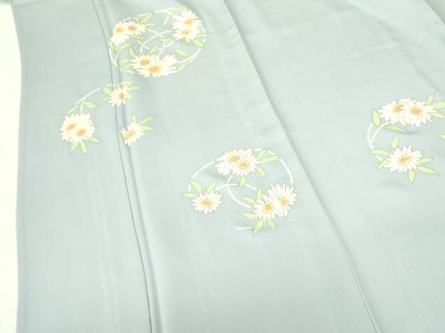平和屋着物▽訪問着　単衣　菊　金彩　正絹　逸品　DABF3170op