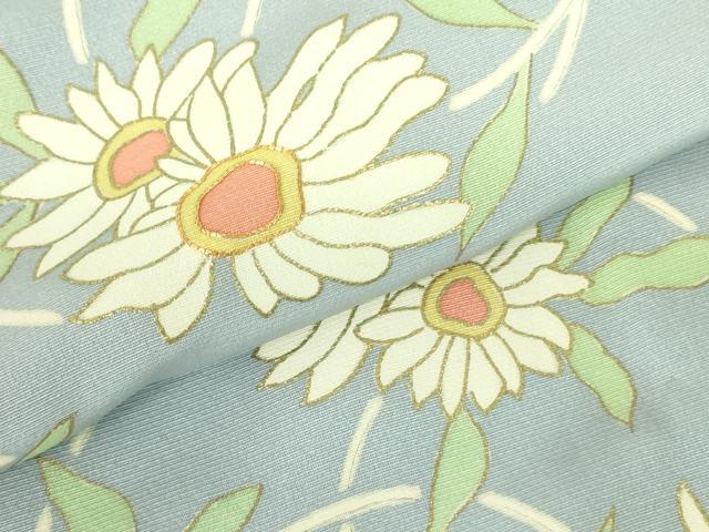 平和屋着物▽訪問着　単衣　菊　金彩　正絹　逸品　DABF3170op
