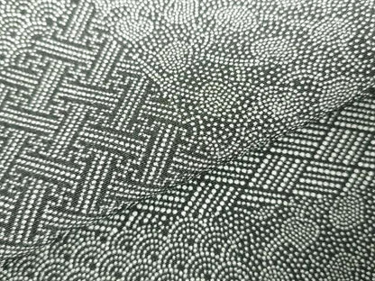 平和屋着物●江戸小紋　吉祥小紋柄　黒地　正絹　逸品　DABF3172op