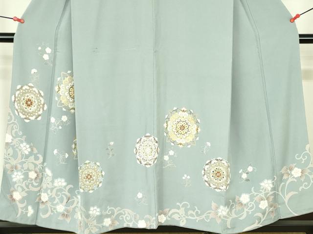 平和屋着物●豪華色留袖　駒刺繍　正倉院花文　金彩　正絹　逸品　DABF3174op