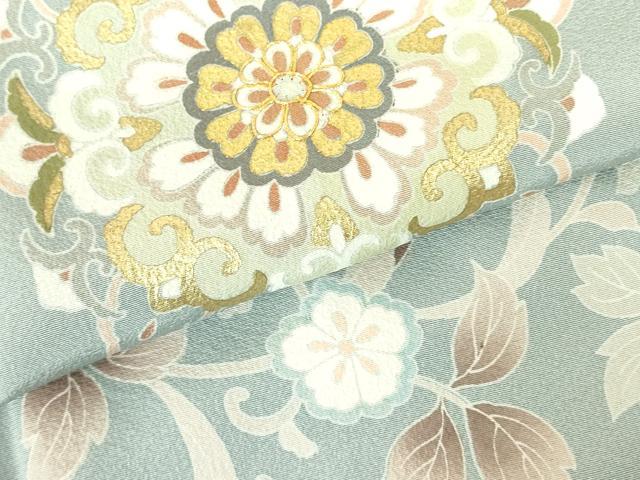 平和屋着物●豪華色留袖　駒刺繍　正倉院花文　金彩　正絹　逸品　DABF3174op
