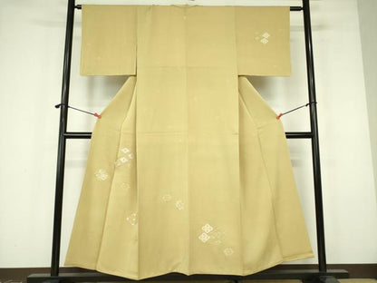 平和屋着物●訪問着　駒刺繍　花菱文　金彩　正絹　逸品　DABF3176op