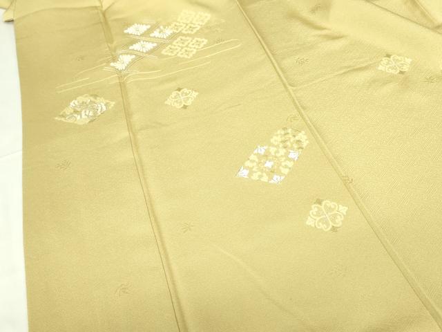 平和屋着物●訪問着　駒刺繍　花菱文　金彩　正絹　逸品　DABF3176op
