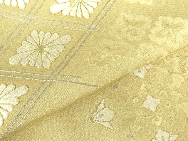 平和屋着物●訪問着　駒刺繍　花菱文　金彩　正絹　逸品　DABF3176op