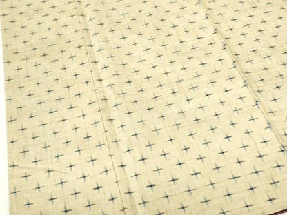 平和屋着物●上質な紬　十字絣　正絹　逸品　DABF3181op