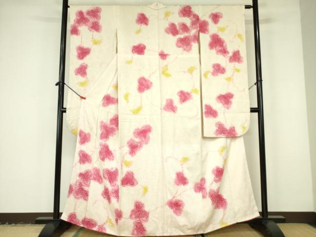 平和屋着物●豪華振袖　総絞り　蔦の葉　正絹　逸品　DABF3182op