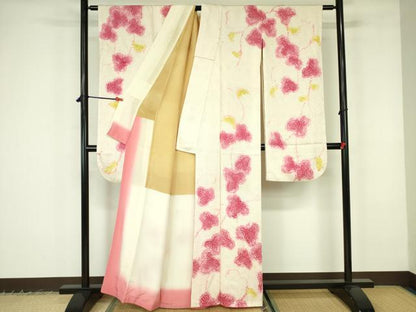 平和屋着物●豪華振袖　総絞り　蔦の葉　正絹　逸品　DABF3182op