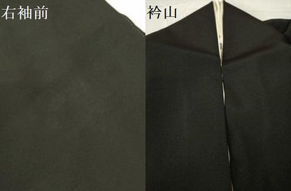 平和屋着物●京加賀友禅　松本健一　黒留袖　風景花文　暈し染め　正絹　逸品　DABF3184op
