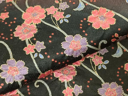 平和屋着物▼染色作家　斉藤三才　訪問着　花唐草文　暈し染め　金彩　正絹　逸品　DABF3185op