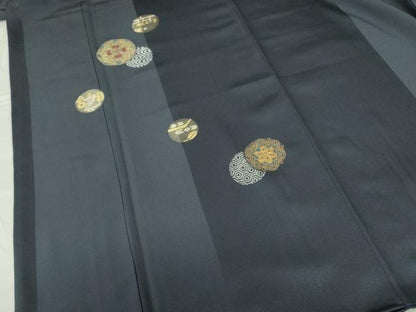 平和屋着物●訪問着　竹屋町刺繍　流水花丸文　金銀彩　さが美扱い　正絹　逸品　DABF3187op