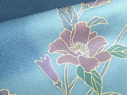 平和屋着物●訪問着　刺繍　草花　暈し染め　金彩　正絹　逸品　DABF3189op