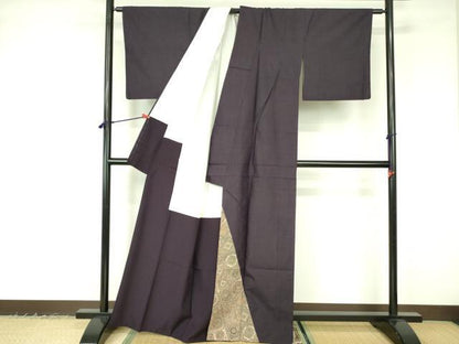 平和屋着物●色留訪問着　紬地　抽象花文　切嵌　正絹　逸品　DABF3190op