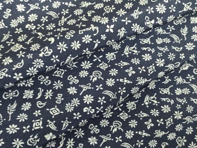 平和屋着物●上質な小紋　宝尽くし花文　胴抜き仕立て　正絹　逸品　未使用　DABF3191op