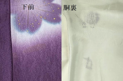 平和屋着物●上質な小紋　舞桜　蛍暈し　金彩　正絹　逸品　DABF3195op