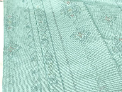 平和屋着物●中国三大刺繍　スワトウ刺繍　汕頭刺繍　総刺繍　本場大島紬　花間道　上村絹織物謹製　証紙付き　正絹　逸品　DABF3197op