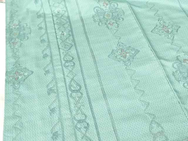 平和屋着物●中国三大刺繍　スワトウ刺繍　汕頭刺繍　総刺繍　本場大島紬　花間道　上村絹織物謹製　証紙付き　正絹　逸品　DABF3197op