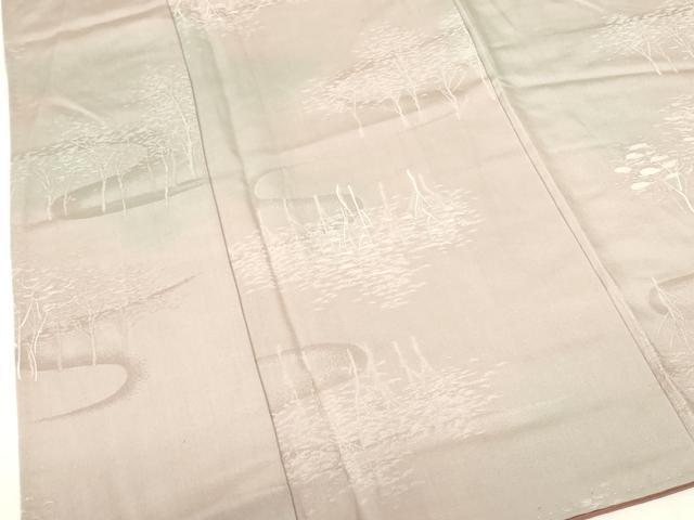 平和屋着物▼上質な小紋　風景文　暈し染め　正絹　逸品　DABF3214op