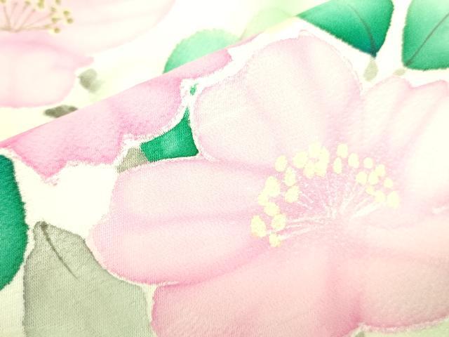 平和屋着物▼訪問着 手描き 草花 暈し染め 金彩 正絹 逸品 DABF3215op