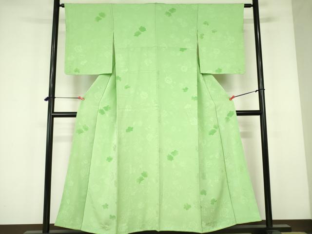 平和屋着物▼上質な小紋 地紋起こし 菊 正絹 逸品 DABF3235op