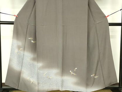 平和屋着物▼訪問着　亀　カメ　暈し染め　金彩　正絹　逸品　DABF3239op