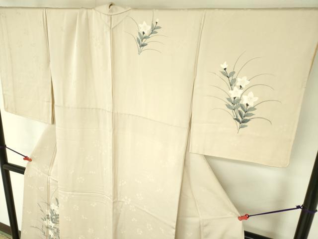 平和屋着物▼訪問着 手描き 桔梗 正絹 逸品 DABF3242op