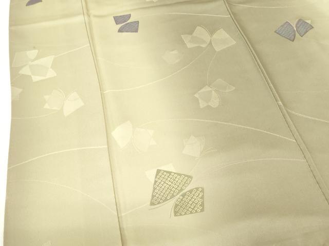 平和屋着物▼上質な小紋 地紋起こし 舞蝶文 暈し染め 正絹 逸品 DABF3247op