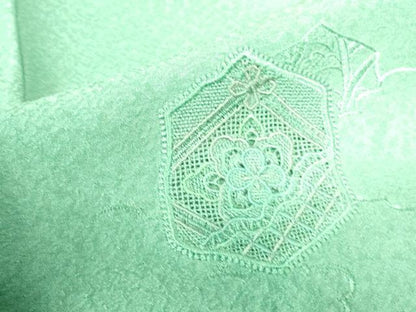 平和屋着物▼中国三大刺繍 スワトウ刺繍 汕頭刺繍 総刺繍 訪問着 亀甲花文 暈し染め 正絹 逸品 DABF3252op