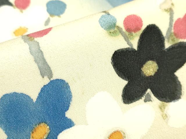 平和屋着物▼訪問着　手描き　枝花　暈し染め　金彩　正絹　逸品　DABF3264op