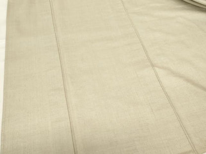 平和屋着物▽結城紬　単衣　練色　正絹　逸品　DABF3281op