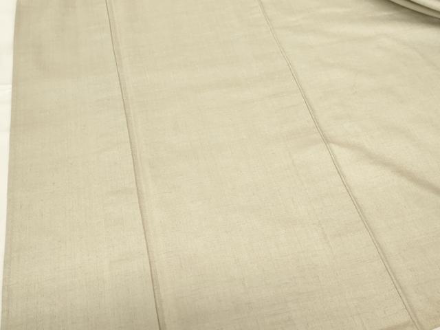 平和屋着物▽結城紬　単衣　練色　正絹　逸品　DABF3281op