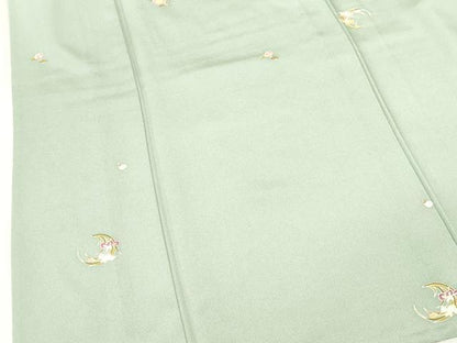 平和屋着物▽上質な小紋　単衣　舞花　正絹　逸品　DABF3294op