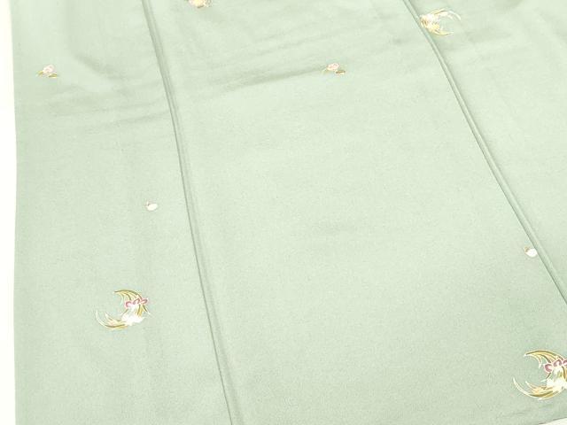 平和屋着物▽上質な小紋　単衣　舞花　正絹　逸品　DABF3294op