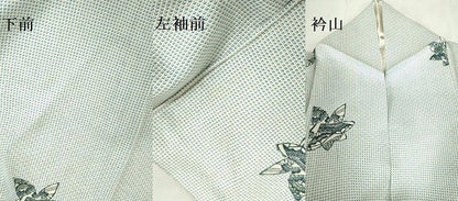 平和屋着物▽上質な小紋　単衣　舞楓　風景花文　正絹　逸品　DABF3304op
