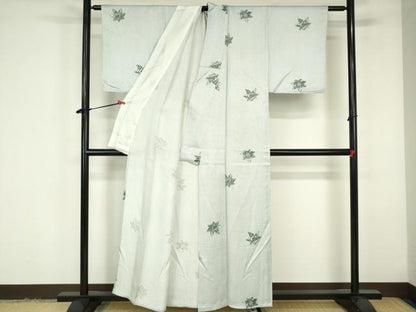 平和屋着物▽上質な小紋　単衣　舞楓　風景花文　正絹　逸品　DABF3304op