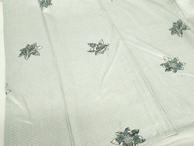 平和屋着物▽上質な小紋　単衣　舞楓　風景花文　正絹　逸品　DABF3304op