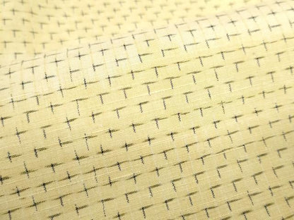 平和屋着物▽上質な紬　単衣　十字絣　正絹　逸品　DABF3306op