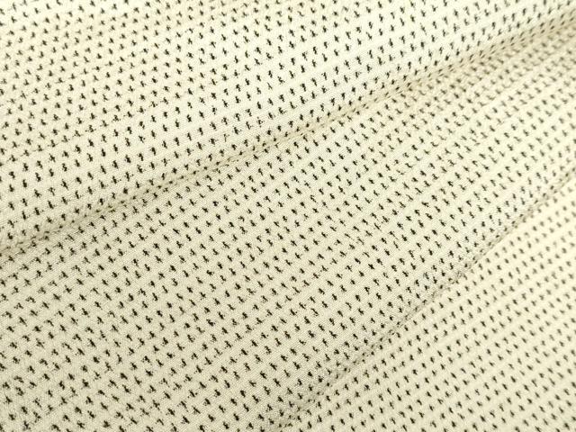 平和屋着物▽本塩沢　単衣　絣文様　正絹　逸品　DABF3310op