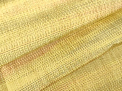 平和屋着物▽上質な紬　単衣　霞文　正絹　逸品　DABF3320op