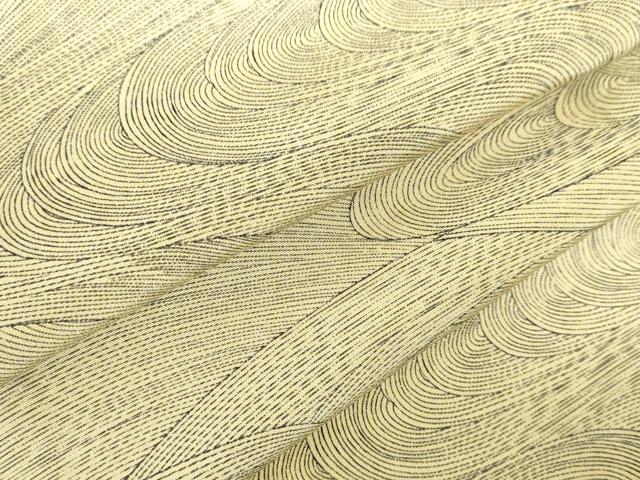 平和屋着物▽上質な小紋　単衣　流水文　暈し染め　正絹　逸品　DABF3322op