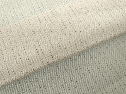 平和屋着物▽上質なお召　単衣　横段文　正絹　逸品　DABF3323op