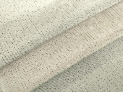 平和屋着物▽上質なお召　単衣　横段文　正絹　逸品　DABF3323op