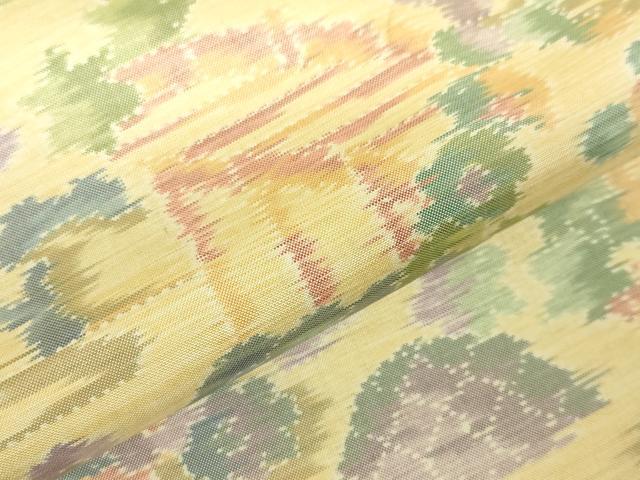 平和屋着物▽本場大島紬　単衣　総絣　風景花文　正絹　逸品　DABF3325op