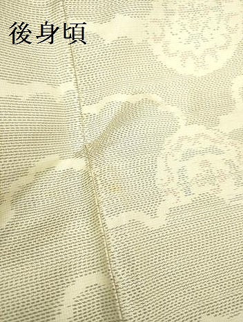 平和屋着物▽本場大島紬　白大島　単衣　流水花文　正絹　逸品　DABF3326op