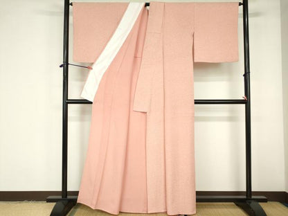 平和屋着物▽上質な小紋　単衣　松葉散らし　正絹　逸品　DABF3330op
