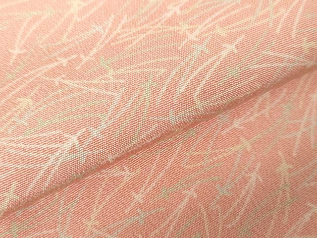 平和屋着物▽上質な小紋　単衣　松葉散らし　正絹　逸品　DABF3330op