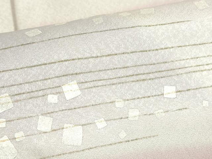平和屋着物▽訪問着　単衣　箔散らし　暈し染め　銀彩　正絹　逸品　DABF3334op
