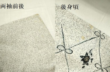 平和屋着物▽訪問着　単衣　舞蝶花文　金銀彩　正絹　逸品　DABF3336op