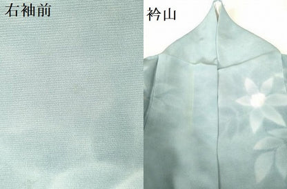 平和屋着物▽訪問着　単衣　草花　暈し染め　金彩　正絹　逸品　DABF3341op